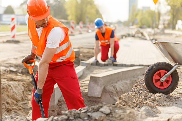 Concrete walkway installation